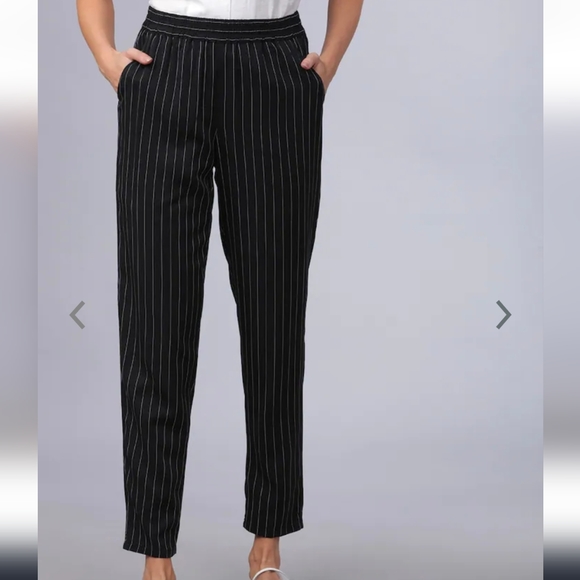 century Pants - 🆕 unused black regular fit stripe formal trousers